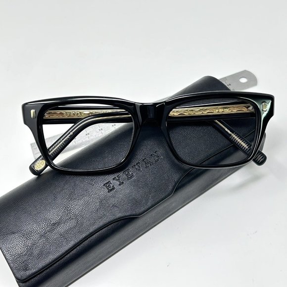 eyevan Del Prado Eyeglasses Frame Black PBK/G Made In Japan 53 [] 18 147 - Picture 15 of 15